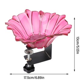 Outdoor Bird Feeder, Deck Mounted Squirrel Proof Wild Bird Feeder Adjustable Clamp Cage Outdoor Hanging Bird Feeder Wild Birds Food Dispenser Container (Rose Red)