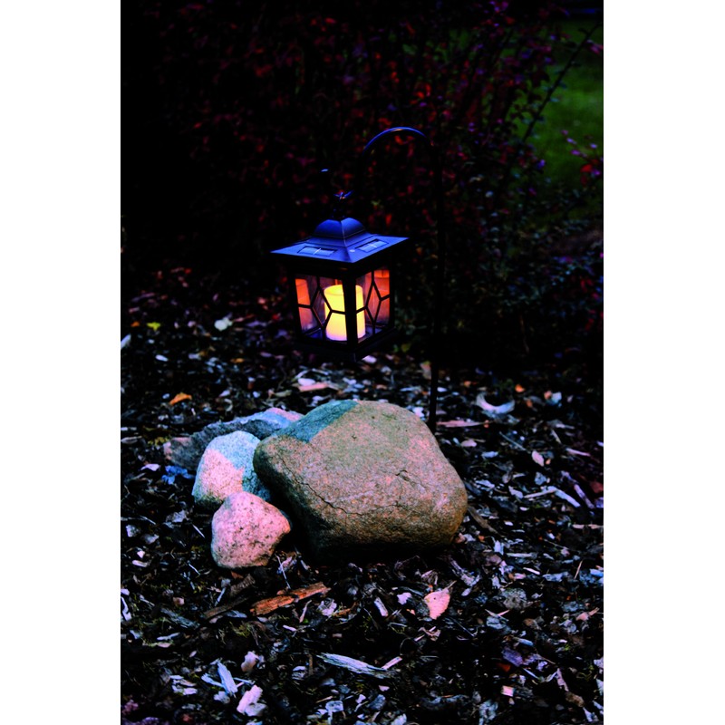 Star 477-20 LED-Solarlaterne, 1-teilig,ca. 58 cm x 14,5 cm, schwarz