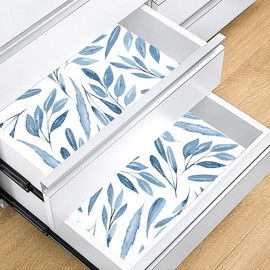 Self Adhesive Drawer Liner Shelf Blue Contact Paper 17.3in x16.4ft