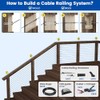 Muzata 10 Pairs 1/8" Black Cable Railing Hardware Kit Swage