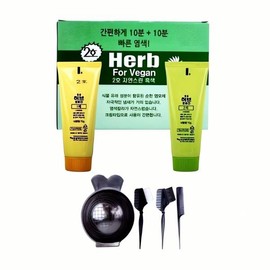 Herb For Vegan Color Cream No. 1 Dark Black 6 Pieces Cream Dye Hair Color Hair Bleaching Color Black Cash on delivery or payment upon order / 허브 포비건 칼라크림 1호 진한흑색 6개입 크림 염색 제 모발 색소 헤어 탈색 컬러 블랙 착불 또는 주문시 결제