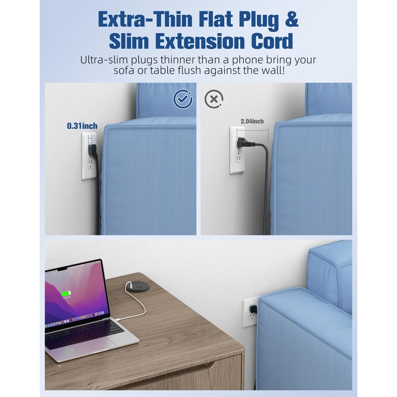 Jgstkcity 65W USB-C Hidden Desktop Power Grommet: 1 AC Outlet,8