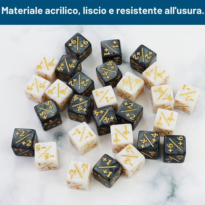 28 Pezzi contatori cubi The Gathering Accessories, contatori Dadi d6,
