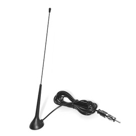 Superbat Car Radio Antenna Universal Car FM Radio Antenna Magnetic Base Aerial for Vehicle SUV Truck RV Marine Boat Car Stereo Audio Radio Head Unit Receiver Player etc.