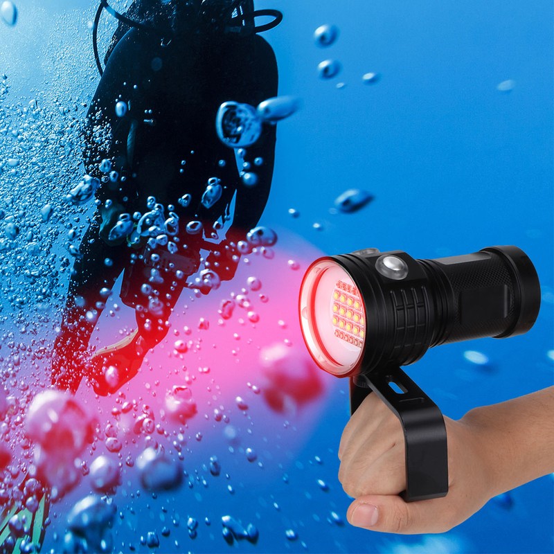 LED IP68 Waterproof Scuba Dive Light Super Bright Flashlight for