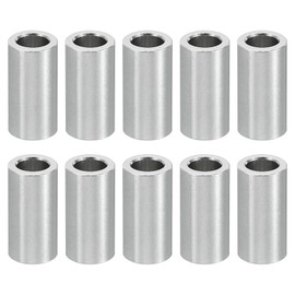 PATIKIL M5 Aluminum Spacers, 10 Pcs Metal Spacer Aluminum 5.2mm ID x 8mm OD x 16mm L Aluminum Spacer Screw Standoff Round for 1/5inch or M5 Screw Bolts