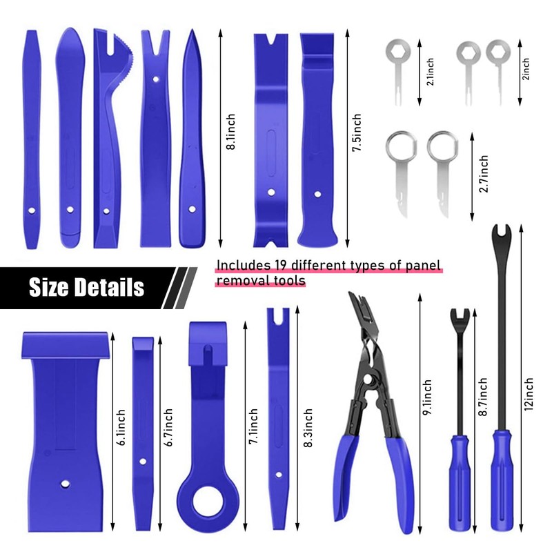 Suvnie 19PCS Trim Removal Tool Set, Car Panel Door Audio