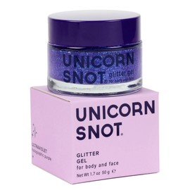 UNICORN SNOT Holographic Face Glitter & Body Glitter Gel | Glitter Makeup, Hair Glitter, Festival Rave & Anime Cosplay, Halloween Costume Makeup | Vegan & Cruelty Free, 1.7 oz Purple Glitter (UV)