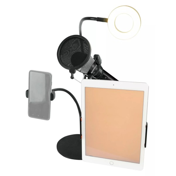 Technical Pro LiveShow4LTM Zoom Stream Broadcast Podcast Mic+Phone+Tabl