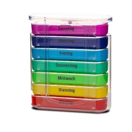 Foubiss 7 Day Pill Box - BPA-Free | Small Pill Box for On the Go & Pill Box Morning Noon Evening | Medication Box 7 Days & Pill Box | Tablet Organiser & Supplement Box