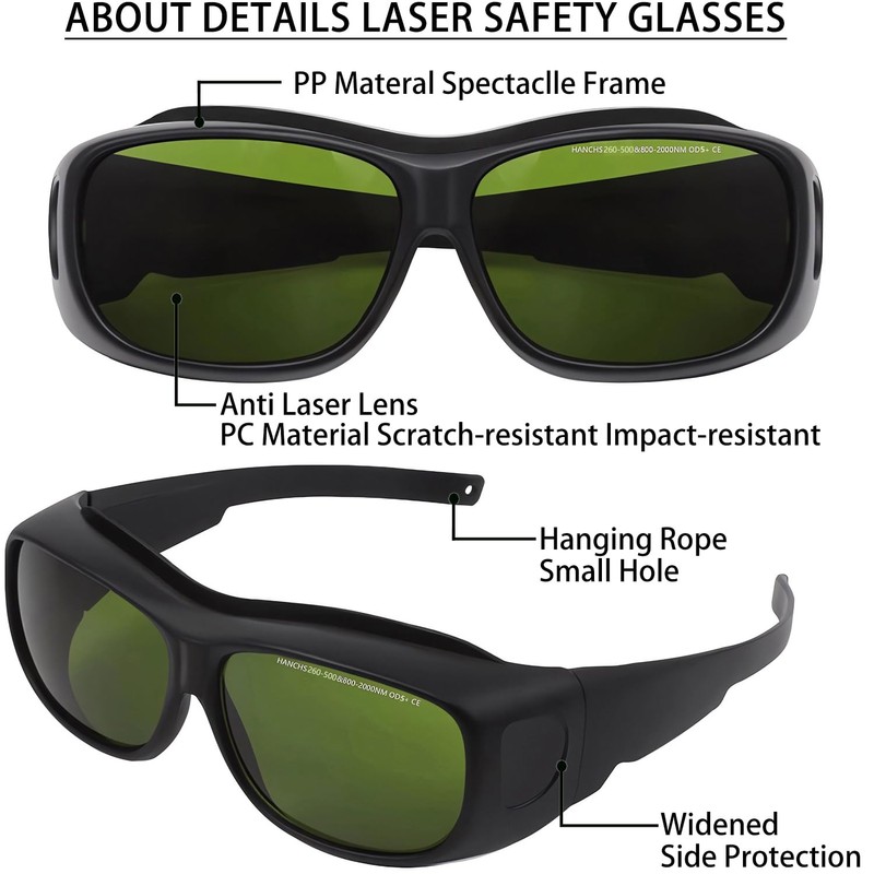 Laser Safety Glasses Red Light Therapy Goggles UV Blocking Laser