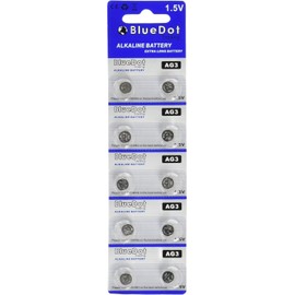 BlueDot Trading AG3 LR41 SR41 392 196 Alkaline Button Coin Cell 1.55v Battery for Watches, Calculators, Toys, Other Electronic Products, Quantity 10 Count
