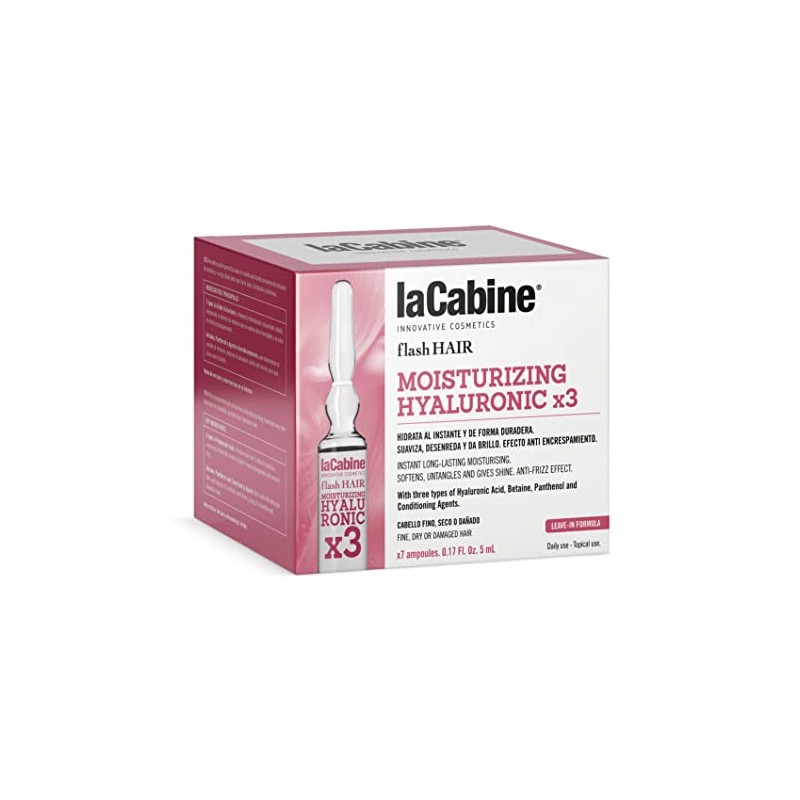 Lacabine Caja de Ampolletas Capilares Flash Hair Moisturizing Hyalironic X3
