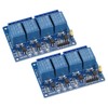PATIKIL 2 Pack Relay Module 4 Channel 12 V Low