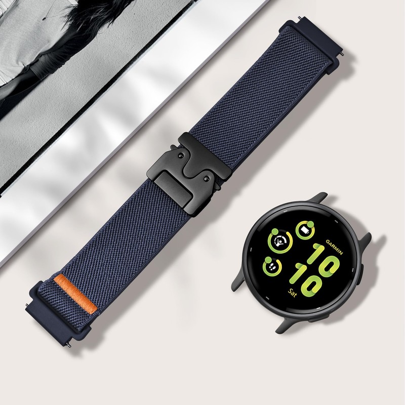 Sunnyson 20mm Stretchy Bands Compatible with Garmin Vivoactive 5/6/Forerunner 55/165,