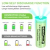 Henreepow 2/3AAA Solar Battery, 2/3AAA 400mAh Rechargeable Battery, 2/3AAA 1.2V