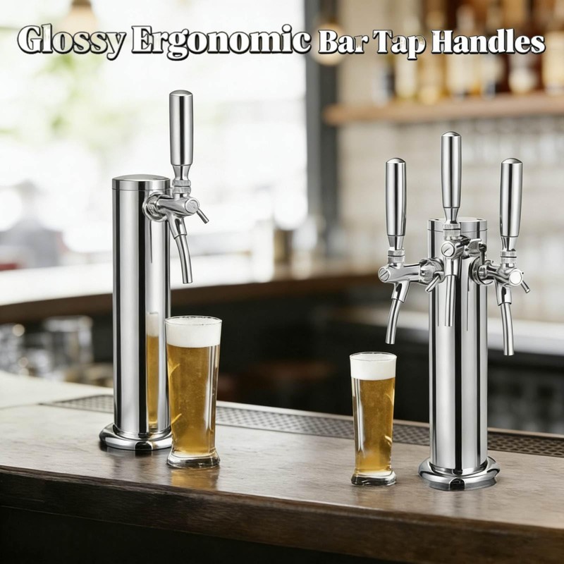 WELLBOM Beer Tap Handle, 304 Stainless Steel Keg Tap Handle