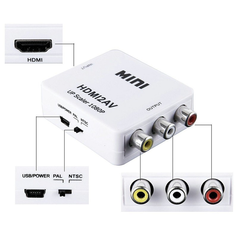 Paris HDMI Input to Composite AV Output HDMI AV Converter