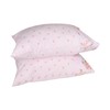 Pink Cotton Pillowcase for Hair and Skin, Floral Printed Pillow