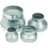 I-sells Metal Ducting Short Reducer 125mm to 100mm Concentric Pressed