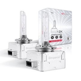 Sinoparcel D1S/D1R 55W Xenon HID Headlight Bulbs - 6000K High Low Beam Replacement Lights- Pack of 2