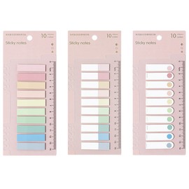 600 Pcs Morandi Sticky Tabs Book Notes Tabs, Page Markers Tabs Pastel Book Tabs Reading Tabs Annotation Tabs Page Markers Sticky Index Tabs with Ruler Tabs for Annotating Books (Color A)