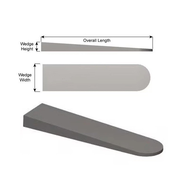 PRO SOURCE Carbon Steel Stock Wedge: 1" High x 1-1/2"