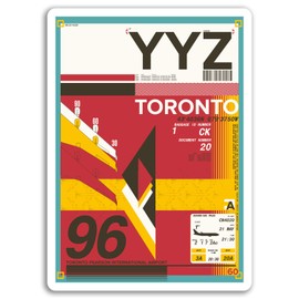 2 x 10cm Toronto Airport Vinyl Stickers - Canada Sticker Laptop Luggage #17132 (10cm Tall)