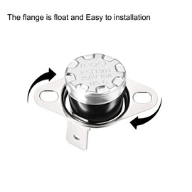 sourcing map Temperature Switch Thermostat 115°C 10A Normally Closed NC Pack of 2