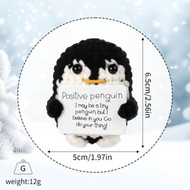 Yistoi Positive Gifts, Positive Penguin, Penguin Toy, Positive Encouragement, Long Term Companion, Farewell Gifts, Birthday Gifts, Valentine's Day Gifts