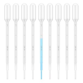 G2PLUS Plastic Transfer Pipette 1ml Washable Pasteur Pipettes Measuring Pipettors Disposable Dropper for Mixing Acrylic Paints and Lab, Pack of 100
