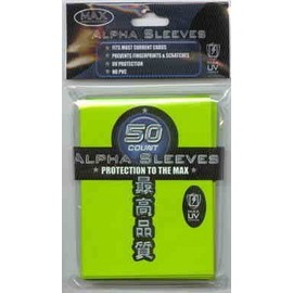 Max Protection Alpha Flat Lime Green Sleeves - Sized for YuGiOh [Toy]