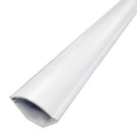 Electriduct Small Corner Duct Cable Raceway (1075 Series) - 5 Feet - White - 5 Sticks