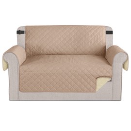 Time to Sparkle 1Pack Sofa Cover 2 seater Sofa Slipcover Reversible Sofa Cover Water Resistant Couch Cover with Foam Sticks Elastic Straps Furniture Protector for Kids, Dogs, Pets - Black