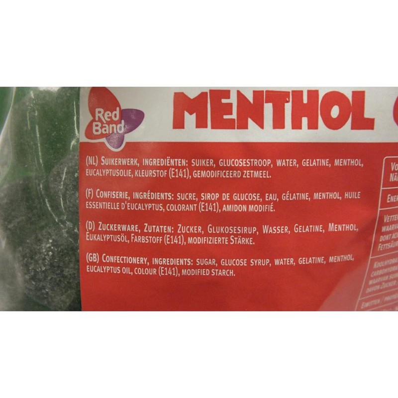 Menthol gummi in 1. Kilobag 2.2lb Bag - RedBand Menthol