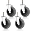 4 Pack 4 Inches Swivel Stem Caster, 7/16-Inch Stem Diameter