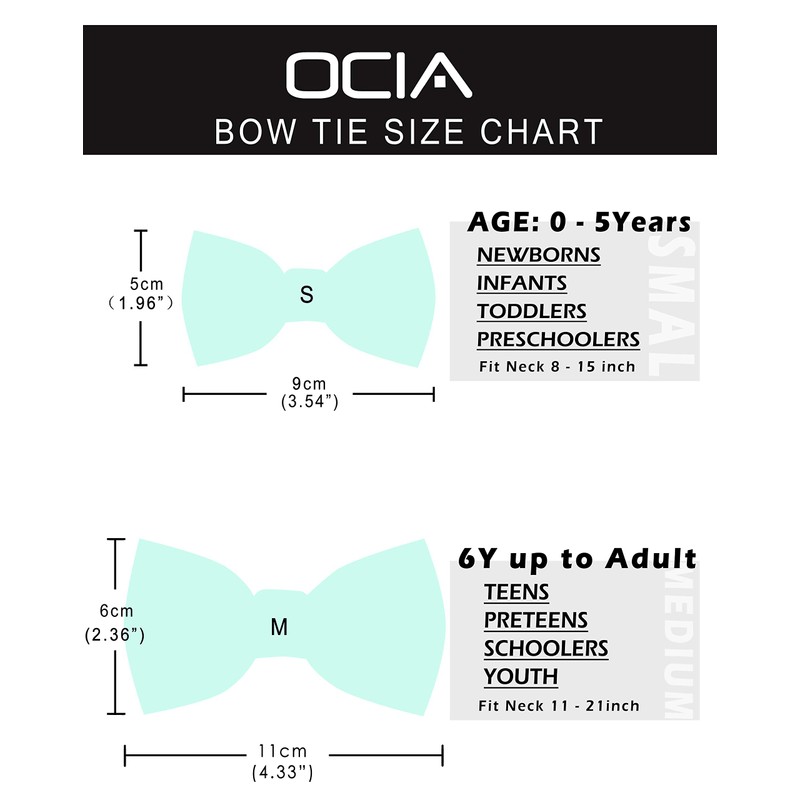 OCIA Funny Bow Tie Boys Pattern Bow Tie for Wedding