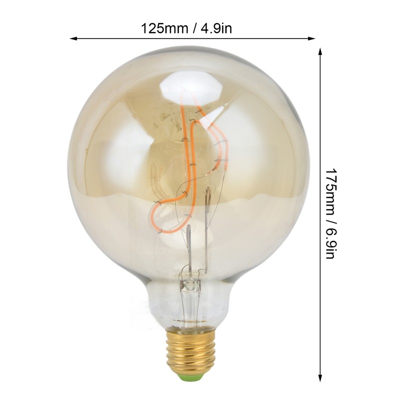 G125 E27/E26 LED Bulbs Dimmable 4W Transparent Music Note Filament