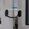 XFORT Locking Cockspur Window Handle Installation Kit in Black, Left