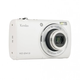 Kenko 446782 KC-ZM13 WH Compact Digital Camera, 5x Optical Zoom, Effective Pixels: Approximately 16 Million Pixels, 2.7-inch IPS Touch Panel Monitor, Selfie Sub-Camera, Compact Design, White