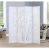 Roundhill Bamboo Print 4-Panel Framed Room Screen/Divider, white