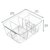 iDesign Makeup Countertop or Vanity-Storage Toiletries-Set of 2-Clear Cosmetic Organizer