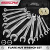 SEDY 14-Piece Flare Nut Wrench Set with PTFE Tape, Metric