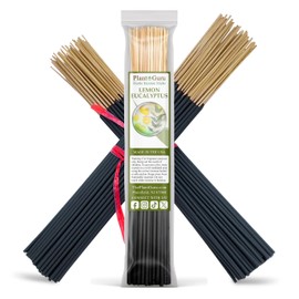 Lemon Eucalyptus Incense Sticks 11" - 1 Bundle 85 to 100 Sticks - Smooth and Clean Long Burn Time, 45 to 60 Minutes.