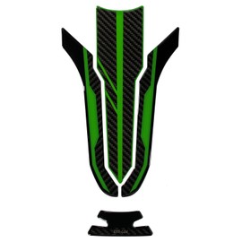 Tankpad 3D Tank Protector Carbon Look Compatible with Kawasaki Z900 Green X502941VA