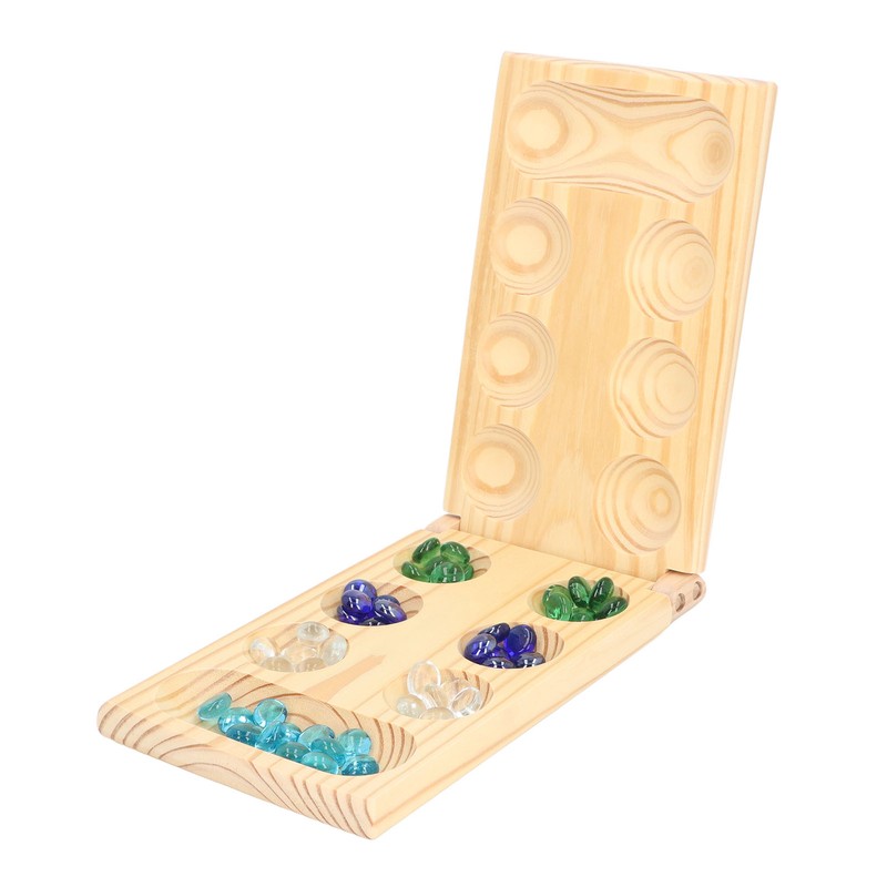 Folding African Stone Game Wooden Intellectual Logic Thinking Training Parent