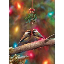 Box of Christmas Kiss Christmas Cards - 15 Cards & 16 Envelopes