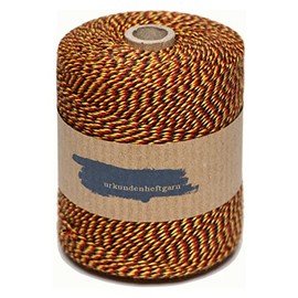 Document Staple Thread in Black/Red/Gold Lower Saxony, Rhineland-Palatinate, Saarland Approx. 360 m per Roll Certificate Yarn Filing Yarn Notary Cord