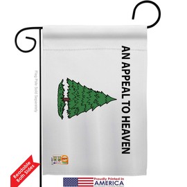 an Appeal to Heaven Garden Flag - Pack Patriotic Historic July Memorial Veteran Independence United State American USA Applique - House Banner Small Yard Gift Double-Sided Made in 13 X 18.5