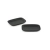 Hanseküche Mezzeteller Stoneware Set of 4 Appetizer Plates Rectangular Black